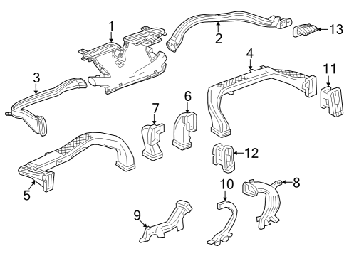 2024 GMC Sierra 2500 HD Ducts Diagram