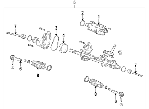 2014 Buick Regal Steering Column & Wheel, Steering Gear & Linkage Diagram 5 - Thumbnail