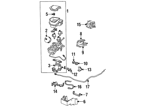 1990 Pontiac Grand Prix Valve,Brake Master Cylinder Propn Diagram for 18060048