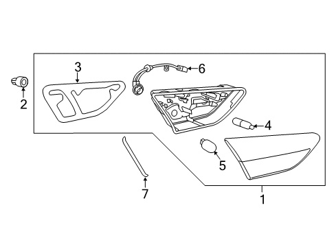 2018 Buick Regal Sportback SEAL-RR FASCIA SIG LP Diagram for 39090948