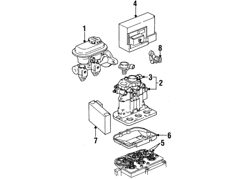 1997 Saturn SL1 Anti-Lock Brakes Diagram 1 - Thumbnail