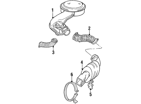 1986 Chevy Celebrity CLEANER, Air Intake Diagram for 25098326