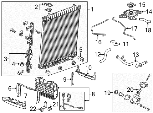 2015 GMC Canyon Radiator & Components Diagram 2 - Thumbnail