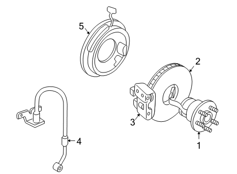 2000 Chevy Corvette Hose Assembly, Rear Brake Diagram for 10333773