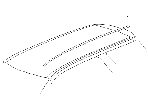 2008 Saturn Outlook Exterior Trim - Roof Diagram