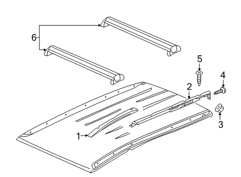 2007 Saturn Vue Luggage Carrier Diagram 2 - Thumbnail