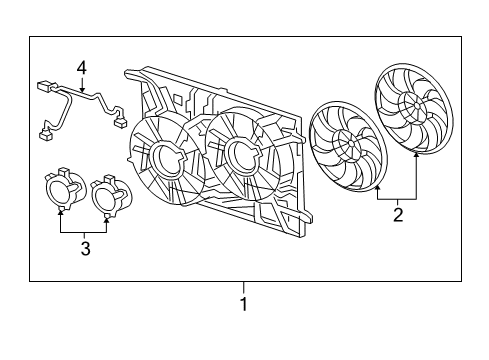 2014 Chevy Traverse Cooling System, Radiator, Water Pump, Cooling Fan Diagram