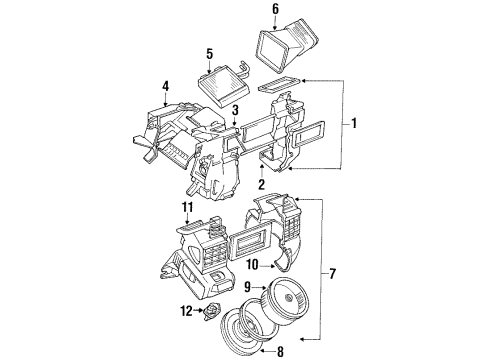 1998 Chevy Tracker Blower,Heater Diagram for 30016734