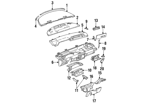 1996 Oldsmobile Silhouette Instrument Panel Diagram