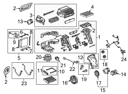 2015 Chevy Malibu HVAC Case Diagram