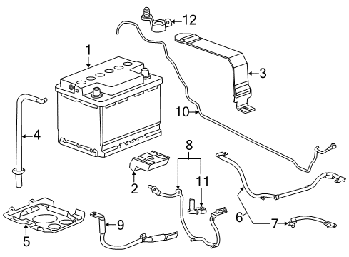 2015 Chevy Volt Cable Assembly, Battery Positive Diagram for 22753455