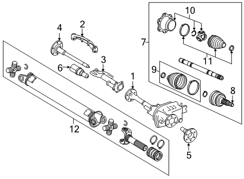 2018 Chevy Tahoe Carrier & Front Axles Diagram