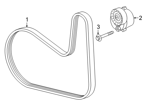 2019 Cadillac CT6 Belts & Pulleys, Cooling Diagram 1 - Thumbnail