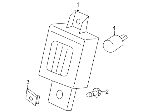 2021 GMC Sierra 3500 HD License Lamps Diagram