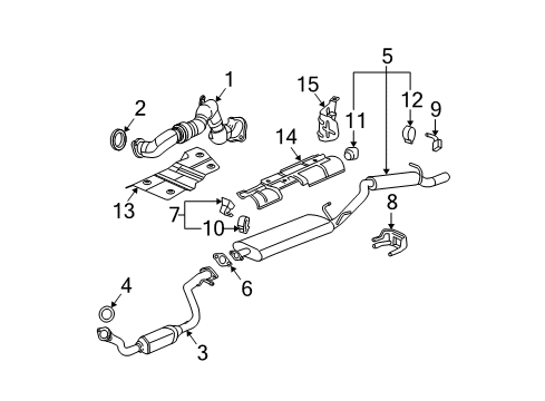 2006 Buick Rendezvous Washer, Exhaust Manifold Pipe Diagram for 10351736