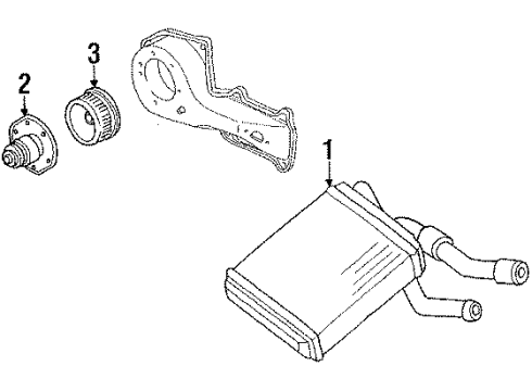 1988 Chevy Corsica Case, Cover, Core Diagram for 3059848