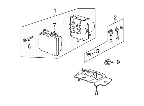 2010 Saturn Outlook ABS Components, Electrical Diagram