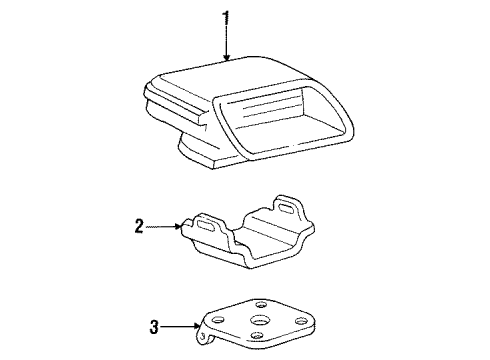 1990 Chevy Beretta Lamp Assembly, High Mount Stop Diagram for 16509761