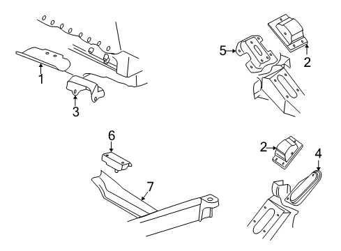 2000 GMC Savana 3500 Engine & Trans Mounting Diagram 4 - Thumbnail