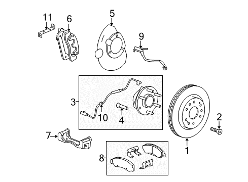 2017 Chevy Silverado 1500 Front Brakes Diagram 1 - Thumbnail