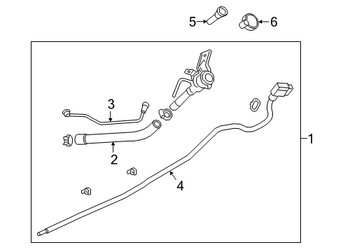 2020 Chevy Silverado 1500 Hose Assembly, F/Tnk Fil Diagram for 84542612