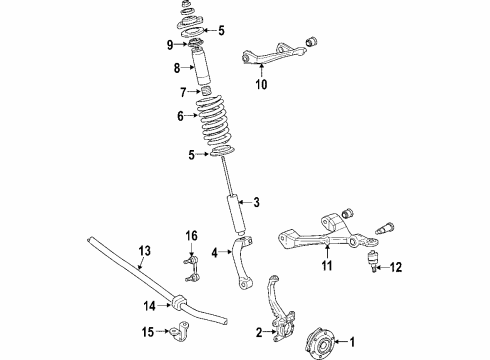 2005 Chevy SSR Link,Front Stabilizer Shaft Diagram for 15918822