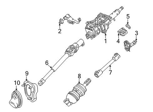 2022 Cadillac CT4 Column Assembly, Strg (Rpr) Diagram for 84228109