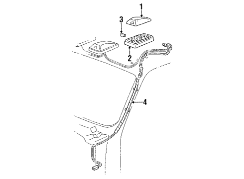 1990 Chevy C3500 Harness Assembly, Roof Clearance Lamp Wiring Diagram for 12053078