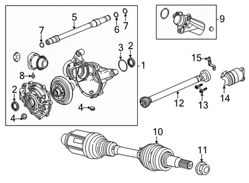 2022 Cadillac CT4 Bracket Assembly, Front Whl Drv Inter Shf Diagram for 84610380