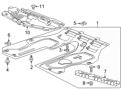 2022 Buick Encore Splash Shields Diagram