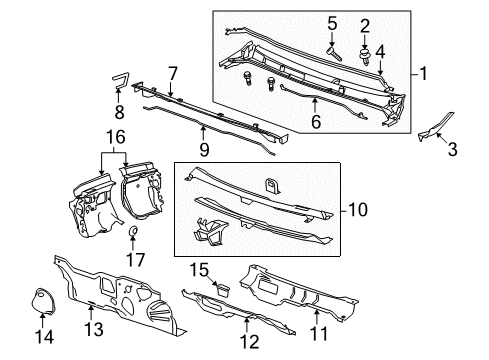 2016 Buick LaCrosse Cowl Diagram