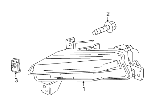 2021 Chevy Camaro Lamp Assembly, Daytime Running Diagram for 84756154