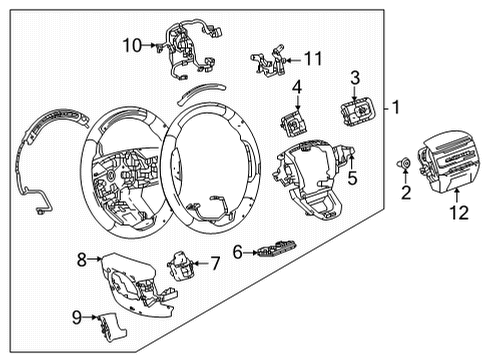 2022 GMC Hummer EV Pickup Steering Column & Wheel, Steering Gear & Linkage Diagram 4 - Thumbnail