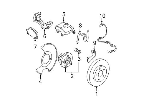 2010 Buick LaCrosse Hose Assembly, Front Brake Diagram for 84025390