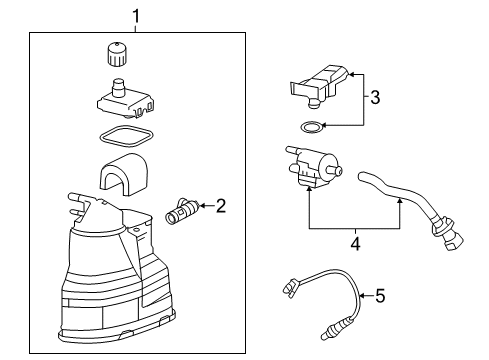 2014 Cadillac XTS Emission Components Diagram 1 - Thumbnail