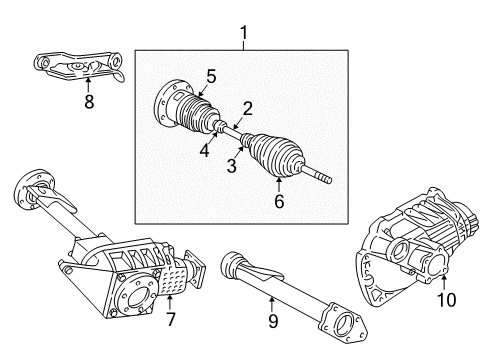 1990 Chevy Astro Front Suspension System, Front Axle Diagram 3 - Thumbnail