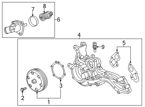 2016 Chevy Corvette Cooling System, Radiator, Water Pump, Cooling Fan Diagram 1 - Thumbnail