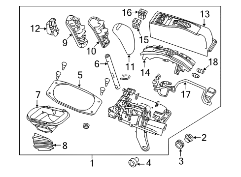 2013 Chevy Caprice Bushing,Automatic Transmission Control Lever Extension Lever Diagram for 92191384