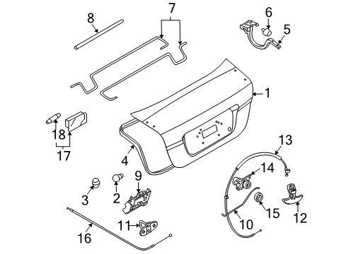 2005 Chevy Aveo Trunk Lid Diagram