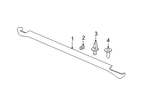 2002 Chevy Impala Retainer, Rocker Panel Molding *Red Diagram for 10437568