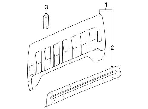 2007 GMC Sierra 3500 HD Back Panel Diagram 4 - Thumbnail