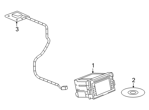 2010 Saturn Vue Antenna,Electronic Navigation Diagram for 96627995