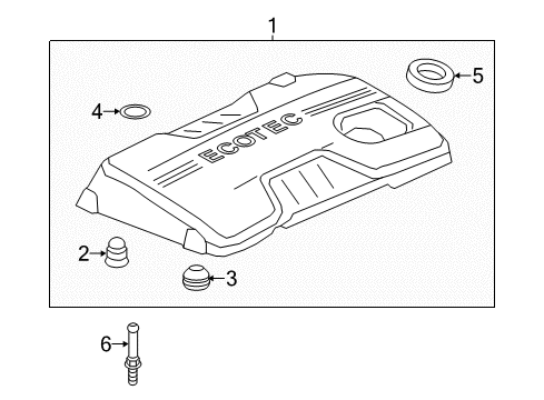 2015 Buick LaCrosse Engine Appearance Cover Diagram