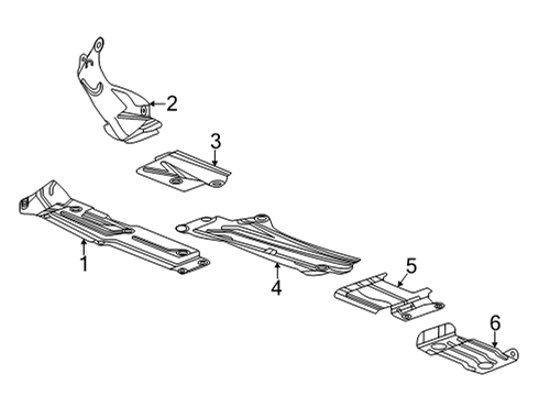 2023 GMC Sierra 2500 HD Heat Shields Diagram 2 - Thumbnail