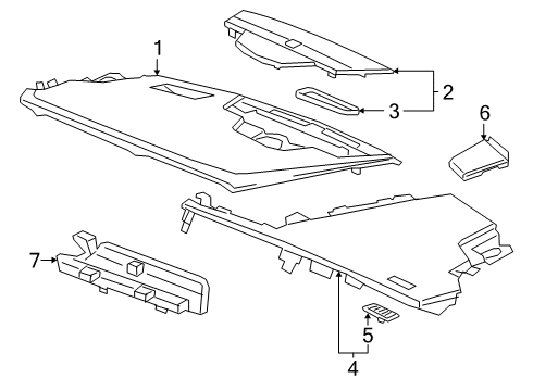 2022 Cadillac XT6 Grille Assembly, Side Window Defogger Outlet *Jet Black Diagram for 23378165