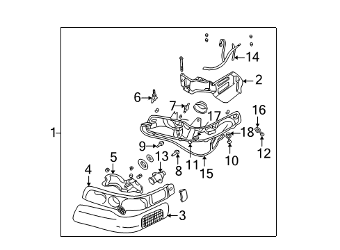 2001 Cadillac Seville Harness Assembly, Fwd Lamp Wiring Diagram for 15355888