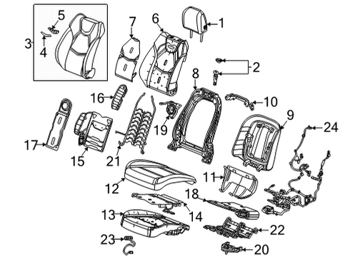 2023 Cadillac CT4 COVER ASM-F/SEAT BK *WHISPER BEIGG Diagram for 87833397