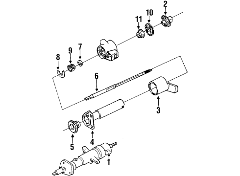 1994 Chevy Beretta Steering Column, Steering Wheel Diagram 2 - Thumbnail