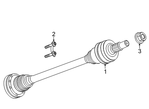 2023 Cadillac CT4 Axle & Differential  Diagram 1 - Thumbnail