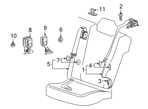 2012 Buick Regal Rear Seat Belts Diagram